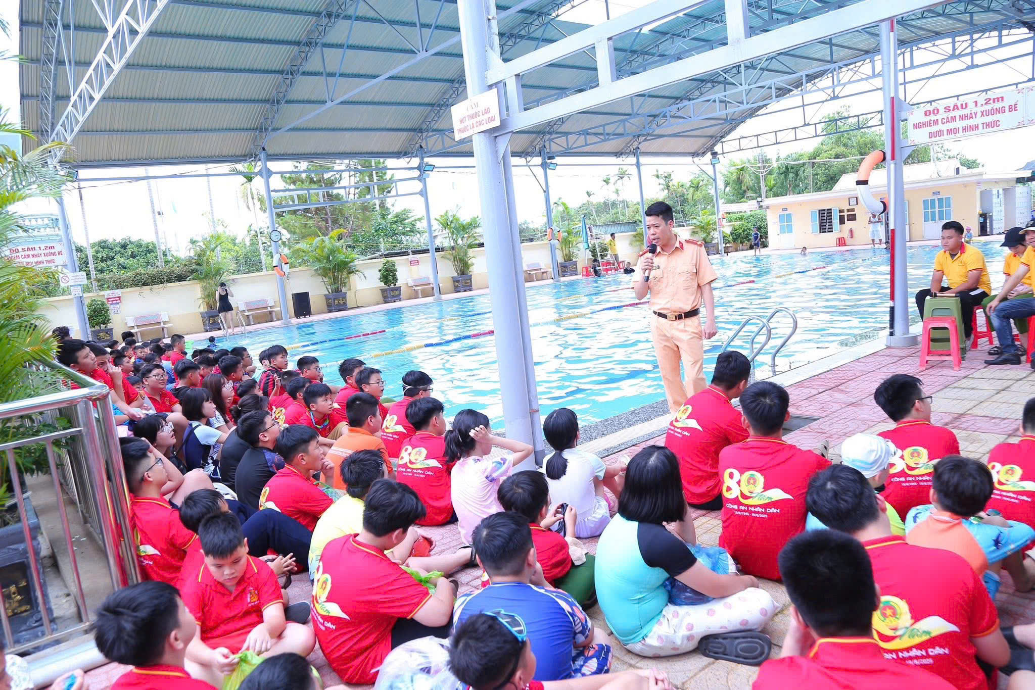 Phòng Cảnh sát giao thông: Tuyên truyền phòng chống đuối nước cho hơn 150 trẻ em hưởng ứng Tháng hành động vì trẻ em 2025